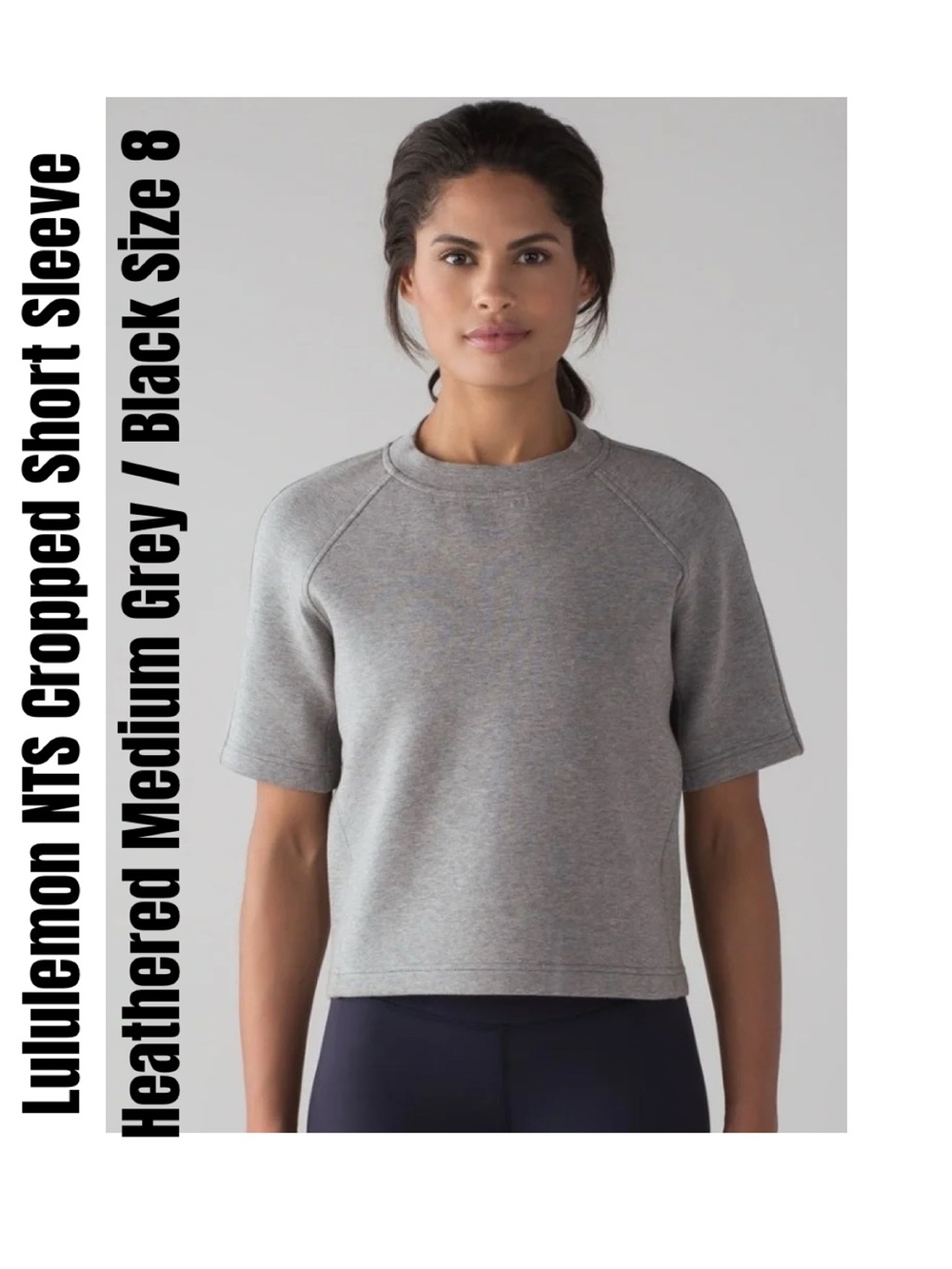 Lululemon NTS Cropped Short Sleeve
Heathered Medium Grey / Black Size 8